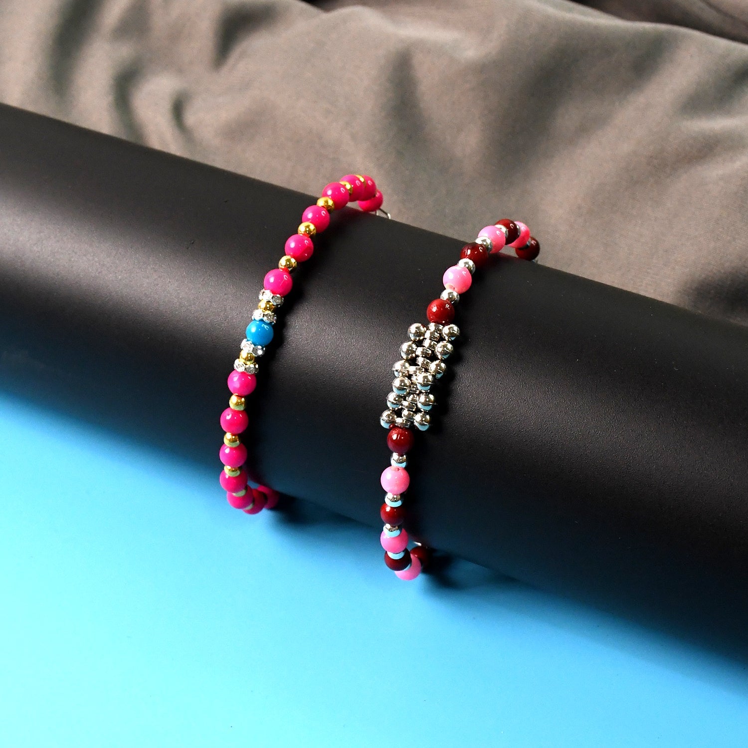 Traditional and Trendy Beaded Bracelet with Adjustable Chain (1 Pc) Traditional and Trendy Beaded Bracelet with Adjustable Chain (1 Pc)